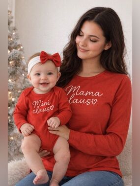 Mentally Exhausted Mama and Mini tshirt and once piece baby Woman’s XL